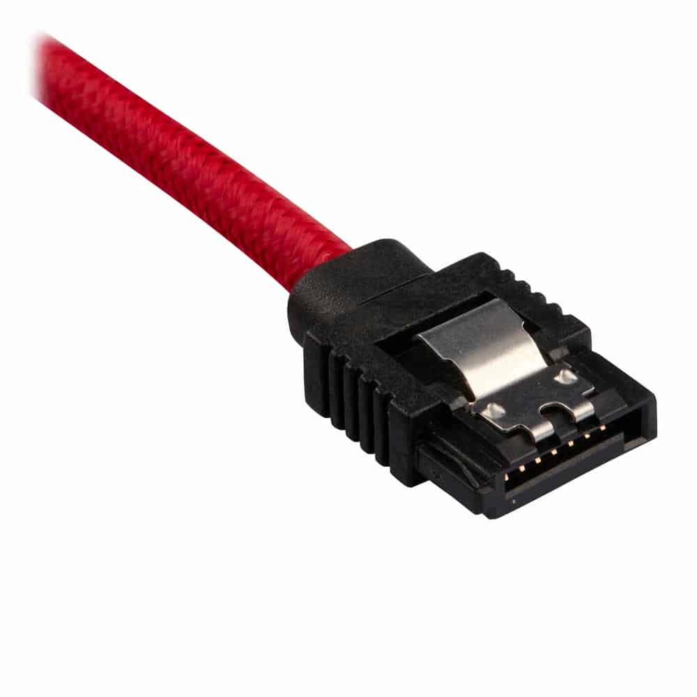 (image for) Corsair 60cm Red Premium Braided Sleeved SATA Data Cable